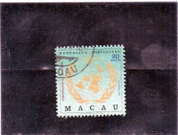 B - 1973 Macao - Cent. World Meteorologic Organization - Gebraucht