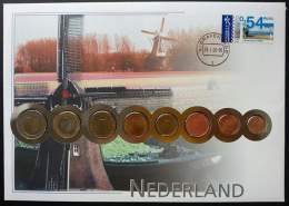 Netherlands Holland Euro Coin 2002 Windmill Building Landmark Tourism FDC (coin Cover) *rare - Lettres & Documents