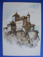 CPA Château De Aarburg - Argovie (Suisse) - Illustration Signée - Pub Saridon Sedulon (médicaments) - Aarburg