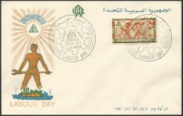 EGYPT UAR FDC 1967 FIRST DAY COVER LABOR DAY - Briefe U. Dokumente