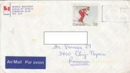 45084- SKIING, STAMP ON COVER, 1980, CANADA - Cartas & Documentos