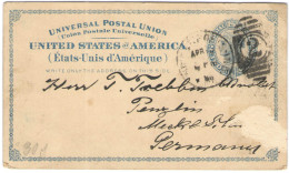 STATI UNITI - UNITED STATES - USA - US - 1888 - 2 Cents - Intero Postale - Entier Postal - Postal Stationery - Viaggi... - ...-1900