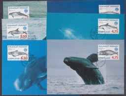 Greenland 1998 Whales 6v 6 Maxicards (31013) - Maximumkarten (MC)