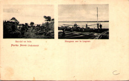 BENIN - PORTO NOVO (Dahomey) - Marché Au Bois - Pirogues Sur La Lagune - Benin