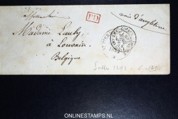 Martinique:  Enveloppe 1859 Cachet St Pierre Et Col.Fr.Amb.  Amb. Calais + PD Rouge - Briefe U. Dokumente