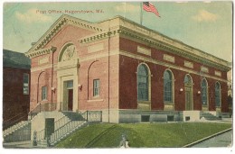 MARYLAND - HAGERSTOWN  POST OFFICE - Circulated C/1915´s (no Stamp) - Pubs. R.M. HAYS -  Light Bends - Hagerstown