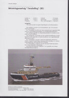 "Terschelling" (B3) Der Kustwacht, Niederländische Küstenwache, Blatt Mit Technischen Daten, Um 1995 - Holland