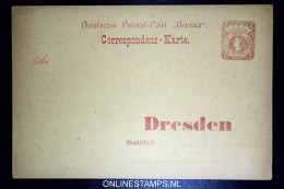 Dresden Hansa Privat Post 6x Correpondenz Karte 1 X Uprated - Postes Privées & Locales