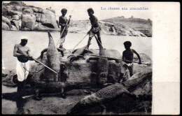 EGYPT Ca 1910. POSTAL CARD "La Chasse Aux Crocodilles", Uncirculated - Persons