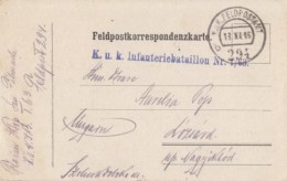 45506- WARFIELD POSTCARD, CENSORED INFANTRY BATTALION NR 1/63, PO 294, WW1, 1916, HUNGARY - Lettres & Documents