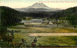 CARTE POSTALE : SPOKANE . WASHONGTON . A VIEW OF MT RANIER FROM OHOP VALLEY . - Spokane