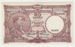 Belgium 20 Francs 1947 AUNC Banknote Pick 111 - Other & Unclassified