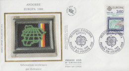 Enveloppe  FDC  1er  Jour   ANDORRE   ANDORRA    EUROPA    1988 - 1988