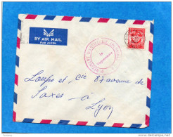 MARCOPHILIE-lettreFM  Avion -SENEGAL--cad DAKAR 1957-sur Tp FM +cachet  Regt Artillerie Colo +pour Françe - Storia Postale