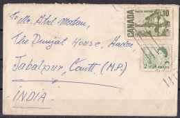 CANADA, 1971, Cover From Canada To India,  2 Stamps, Queen - Lettres & Documents