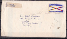 CANADA, 1970, Cover  From Canada To India,  1 Stamp - Lettres & Documents