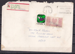 CANADA, 1974, Cover  From Canada To India,  2 Stamps, - Lettres & Documents