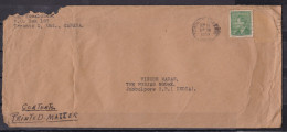 CANADA, 1950, Cover  From Canada To India,  1 Stamp - Lettres & Documents