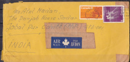 CANADA, 1973, Airmail Cover  From Canada To India,  2 Stamps, - Briefe U. Dokumente