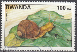 Rwanda 1995 Michel 1462A O Cote (2005) 5.50 Euro Escargot Cachet Rond - Usati