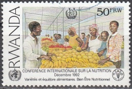 Rwanda 1992 Michel 1453B O Cote (2005) 3.00 Euro Marché Cachet Rond - Oblitérés