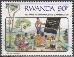 Rwanda 1991 Michel 1445 O Cote (2005) 2.00 Euro Alphabétisation Et éducation Cachet Rond - Oblitérés