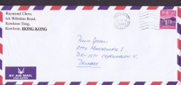 Hong Kong Air Mail Par Avion HONG KONG 2000 Cover Brief Denmark $3.10 Skyline Of Hong Kong Stamp - Storia Postale