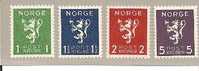 Nor Mi.nr.207-10- NORWEGEN - / Wappenlöwe 1940 ** - Nuevos