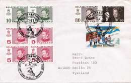 GRÖNLAND 1982 - 9 Fach Frankierung Auf Brief Gel.v. Strömflord > Berlin - Brieven En Documenten