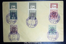Poland Cover 1919 Michel 110 B - 122 B - Cartas & Documentos