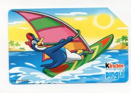 37239 - Scheda Telefonica Telecom Italia - Kinder Pingui - Pinguino Cocco Penguin Wind Surf - Other & Unclassified