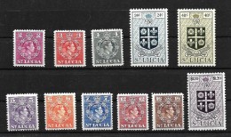 St Lucia, 1949 KGVI Definitives Set 2c To $1.20 MM (4416) - Ste Lucie (...-1978)