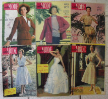 6 Numéros De Votre Mode De 1955. Avec Patrons. BD Colonel Chabert - Moda