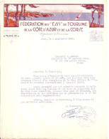 FEDERATION DES "ESSI" DE TOURISME DE LA COTE D'AZUR ET DE LA CORSE- SYNDICAT D'INITIATIVE  NICE  1936 - Deportes & Turismo