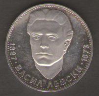 BULGARIA 5 LEBA 1973  CENTENNIAL DEATH OF VASIL LEVSKI AG SILVER - Bulgaria