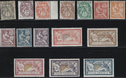 Alexandrie 1902-03 N° Yvert 19/33 France Surchagés 15 V. Neufs* Certaines ** Cat. 140,00+ Beaux - Nuevos