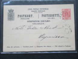 Finnland 1889 Ganzsache P 23 II Interessante Stempel?! - Storia Postale
