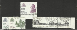 1991 Vaticano Vatican RERUM NOVARUM, SINODO (Trittico) 2 Serie Usate Con Gomma USED - Used Stamps