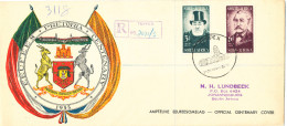 South Africa Registered FDC TEPPEX 21-10-1955 Complete Set PRETORIA Centenary With Very Nice Cachet And Address - FDC