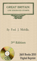 Great Britain LINE ENGRAVED STAMPS 1d Penny Black Reds 2d Blues Illustrated Book Melville - Inglés
