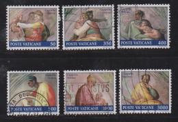 VATICAN, 1991, Used Stamps , Sixtine Chapel, 1023=1034,  #4436, 6value(s) Only - Used Stamps