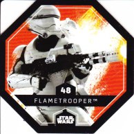 STAR WARS 2015 Vignette Jeton Image Carte LECLERC Disney Numéro 48 FLAMETROOPER - Episodio I