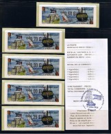 5 ATMs, LISA 2, 0.68/ 0.70/ 0.80/1.00/1.25,France ,Europe, Monde, De L´automate IER. FETES MARITIMES DE  BREST 2016. - 2010-... Illustrated Franking Labels