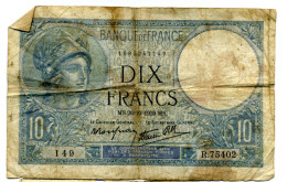 10 FRANCS 1939 - 10 F 1916-1942 ''Minerve''