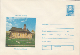 46049- NEAMT MONASTERY, COVER STATIONERY, 1974, ROMANIA - Abdijen En Kloosters