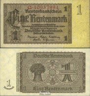 Deutsches Reich RosbgNr: 166b, Reichsdruckerei 8-stellige Kontrollnummer Bankfrisch 1937 1 Rentenmark - 1 Rentenmark