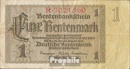 Deutsches Reich Rosenbg: 166a Reichsdruck, KN 7stellig Rot Stark Gebraucht (IV) 1937 1 Rentenmark - 1 Rentenmark