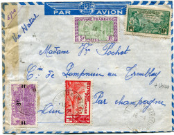 GUYANE LETTRE PAR AVION CENSUREE DEPART ST LAURENT DU MARONI 16-4-40 GUYANE FRANCAISE POUR LA FRANCE - Lettres & Documents