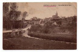 CPA - SANTEUIL - VUE PRISE DE LA GARE - Sépia - Ann 30 - - Santeuil