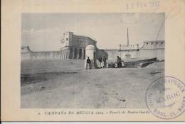 CPA Espagne Campagne De Melilla 1909 Cachet écrite - Melilla